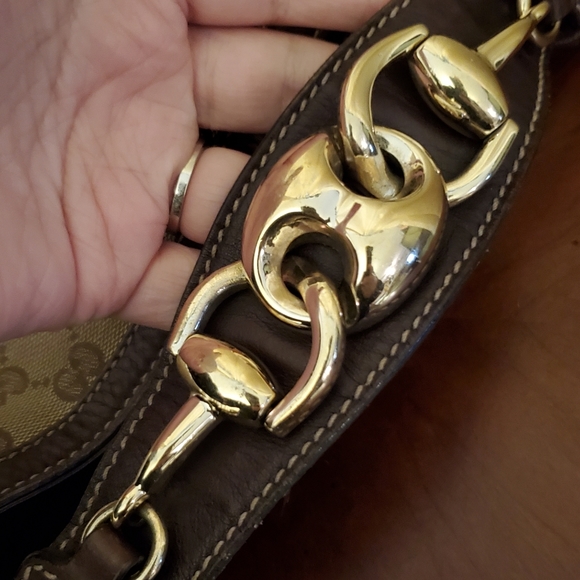 Gucci Horsebit Wave Canvas Hobo - Picture 10 of 12